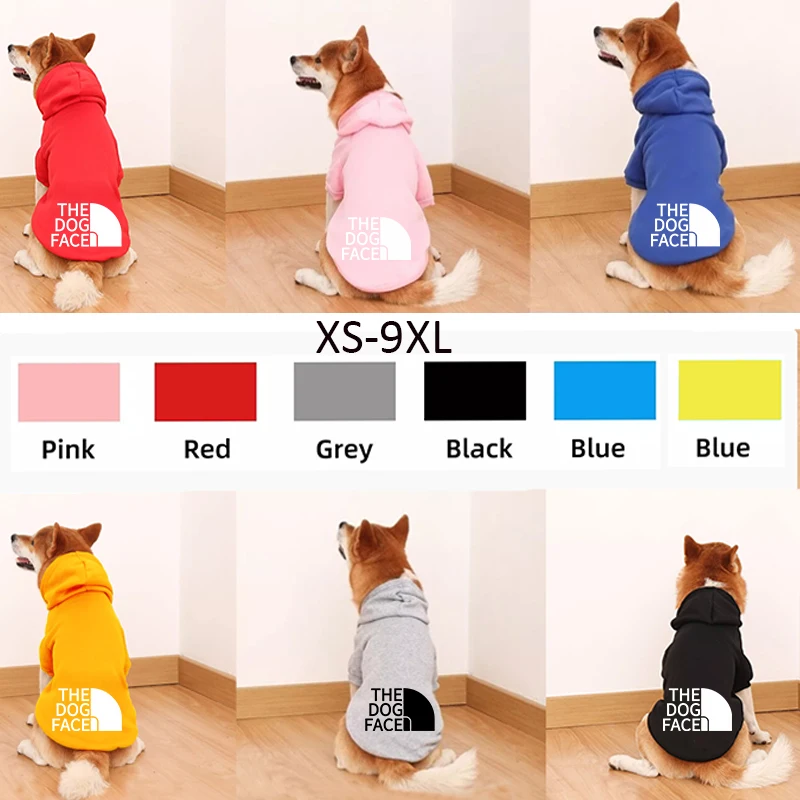 The Dog Face Hoodie Reflective Clothing Waterproof Coat Puppy Warm Jacket for Small Medium Dogs Cat Pet Clothes T-shirts Modern