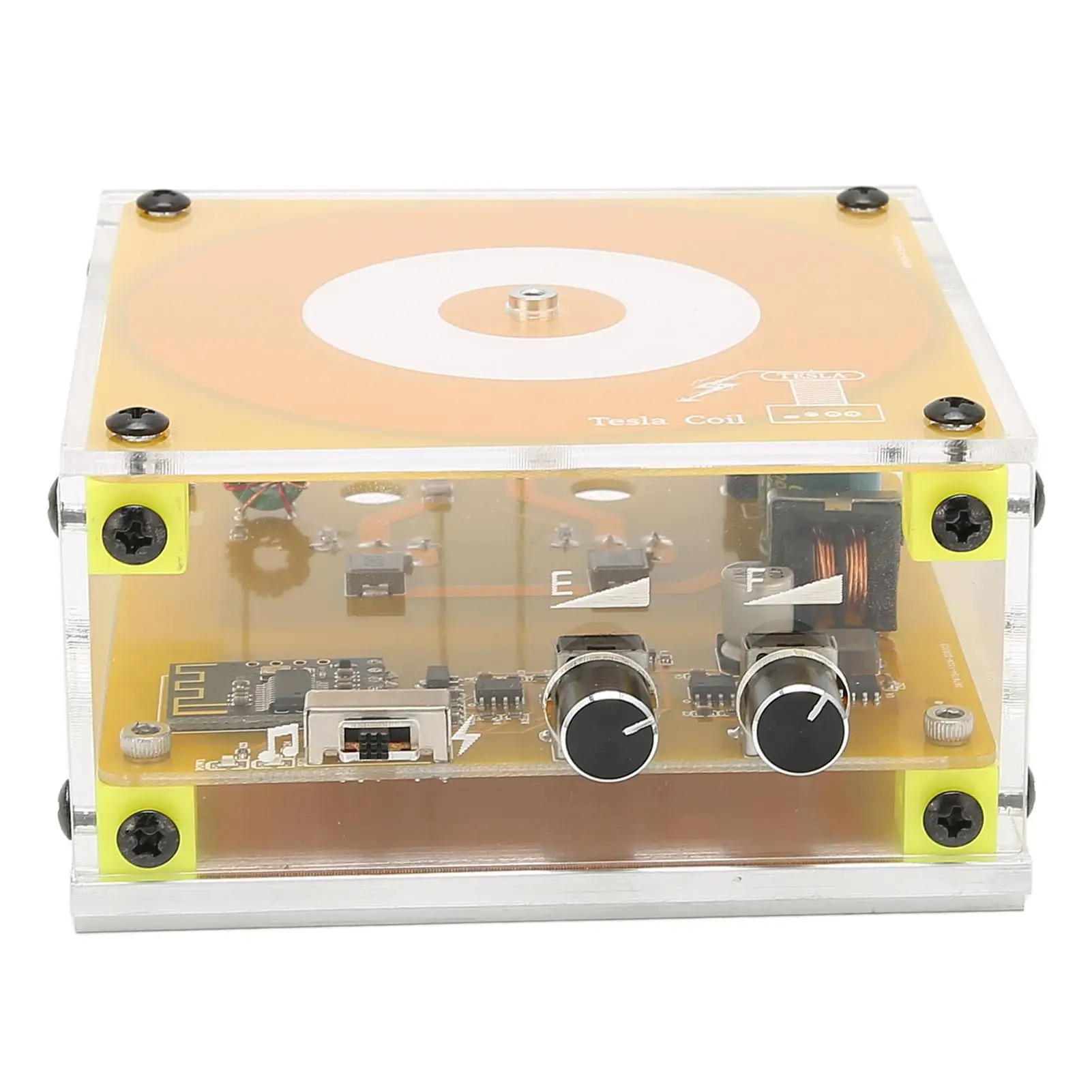 Wireless Touchable Arc Generator Loudspeaker with Light for teaching Aids - Yellow Gift