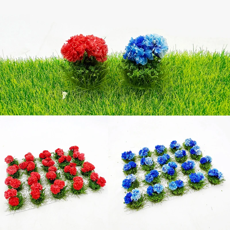 25 個 15 ミリメートルシミュレーション手作りフラワークラスターモデル diy 風景素材砂テーブルプラットフォーム装飾ドールハウスレイアウト