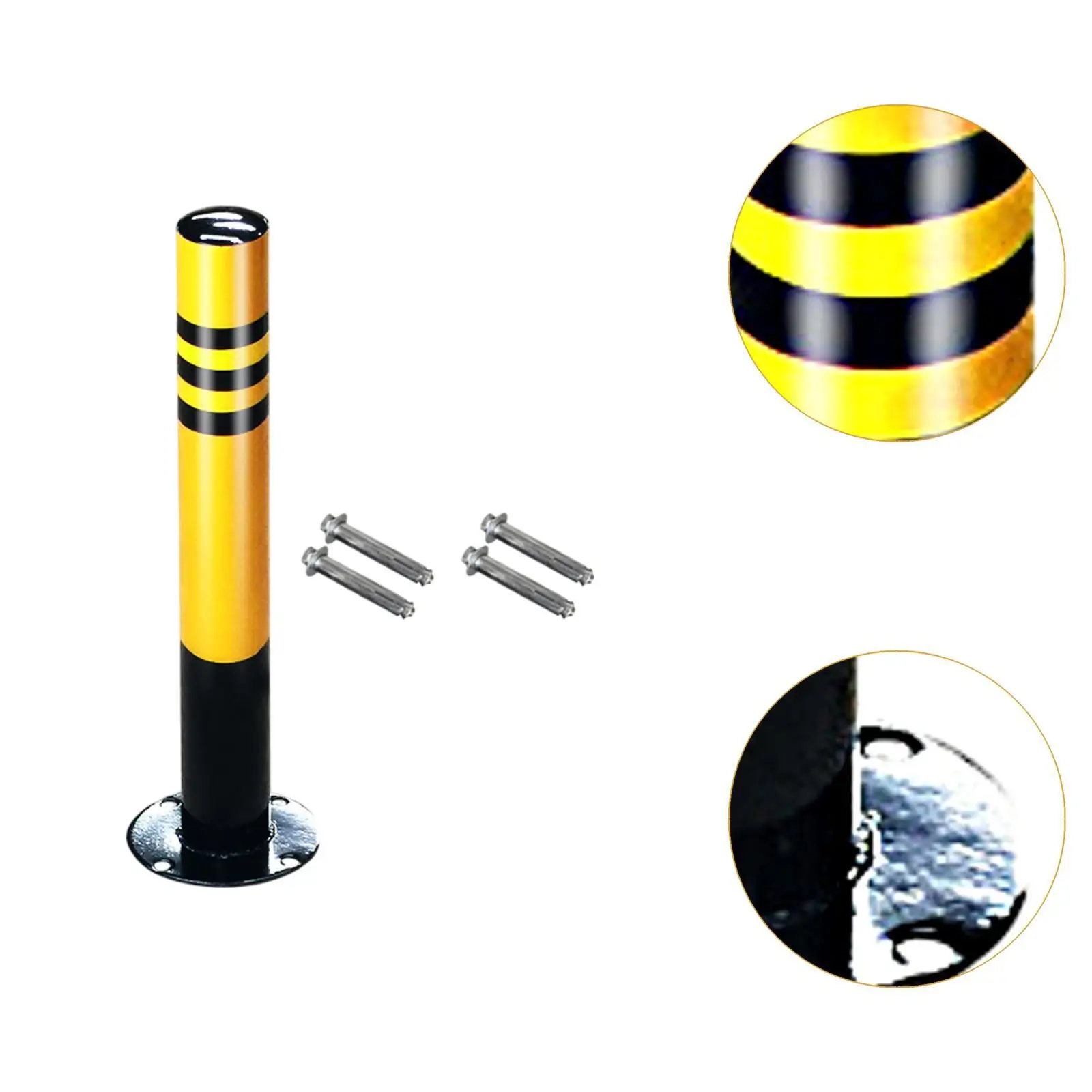 Poste de amarração de metal para controle de tráfego em entradas e saídas com 4