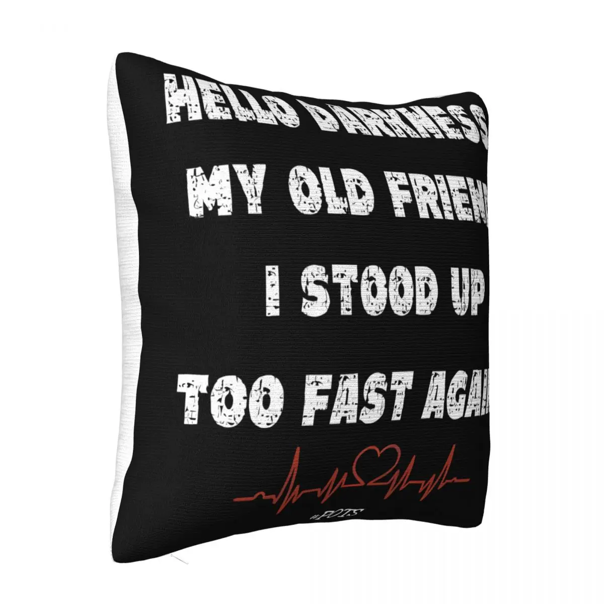 Grunge Style Hello Darkness My Old Friend Pillowcase Decorative Cushion Cushion Cover 45*45 Pillow Case Pillow Cover