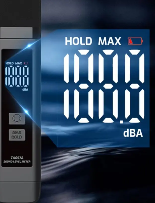 Digital Sound Level Meter 30-130dB Noise Tester Data Logger With LCD Display For Industrial Workplace Safety And Audio Testing T