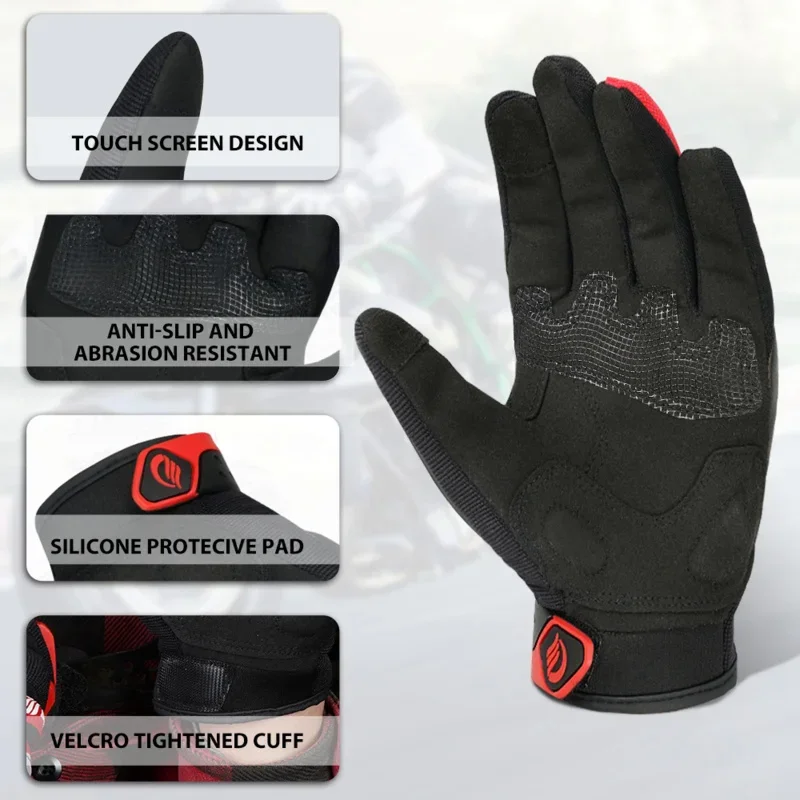 Men Women motorcycle gloves Moto touchscreen motorbike racing motorcycle glove cycling riding bicycle motocross protector gear