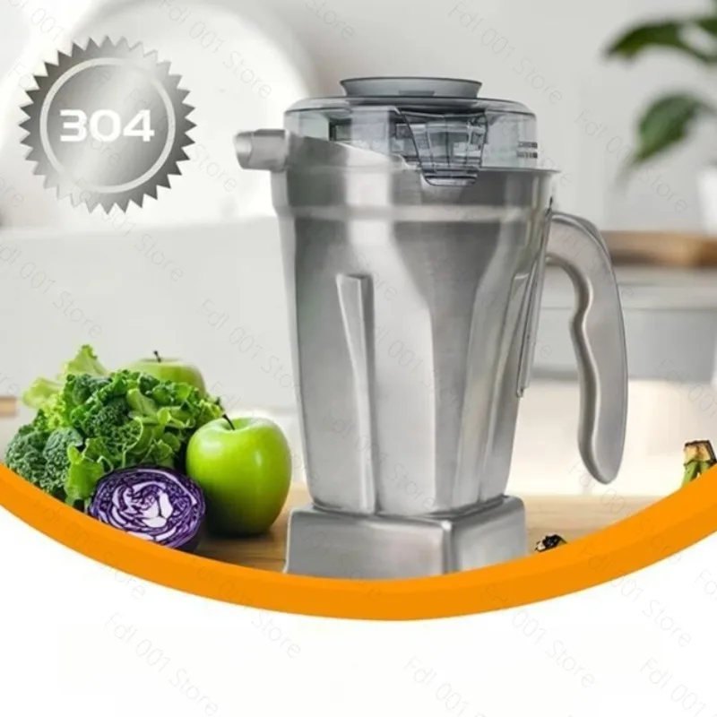 48Oz Stainless Steel Cup with Lid Set Mixing Cup with Cross Knife Holder for  Machine Cookers