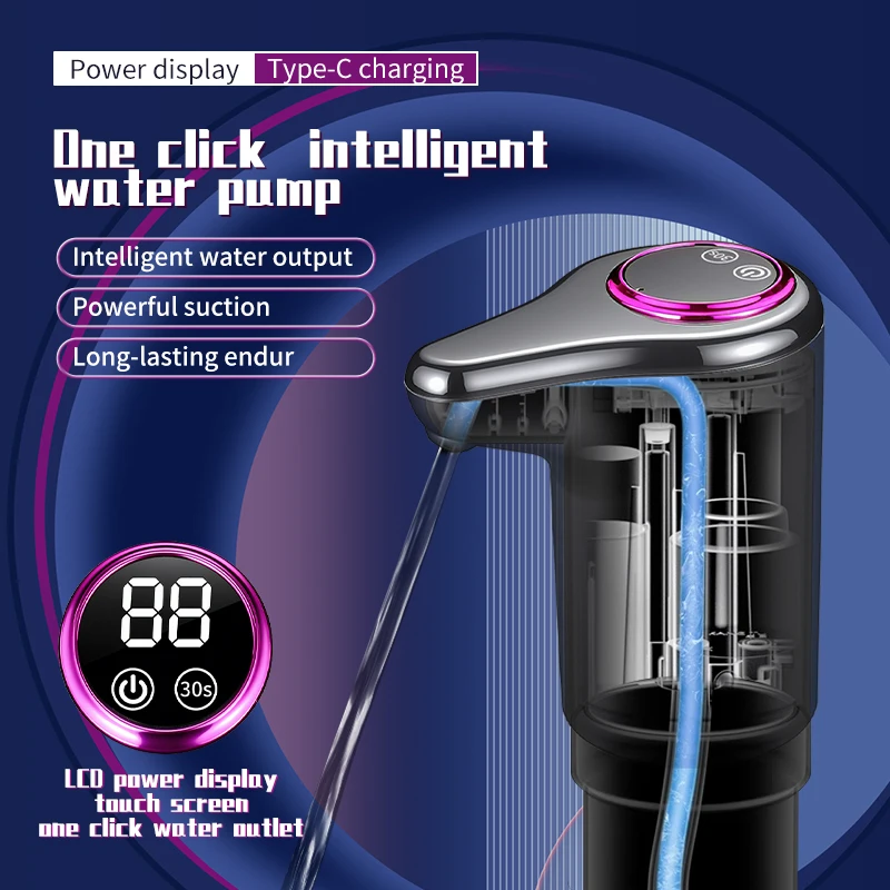 Water Dispenser Pump Drinking Water Dispenser USB Charging Water Jug Dispenser Pump Universal for Home Kitchen Office image 6