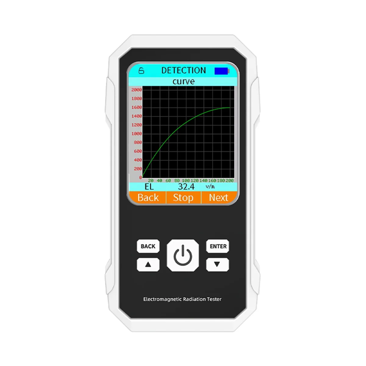 Digital Electromagnetic Radiation Detector Electric Field Magnetic-Field Intensity Tester EMF Meter VT-ER2 White