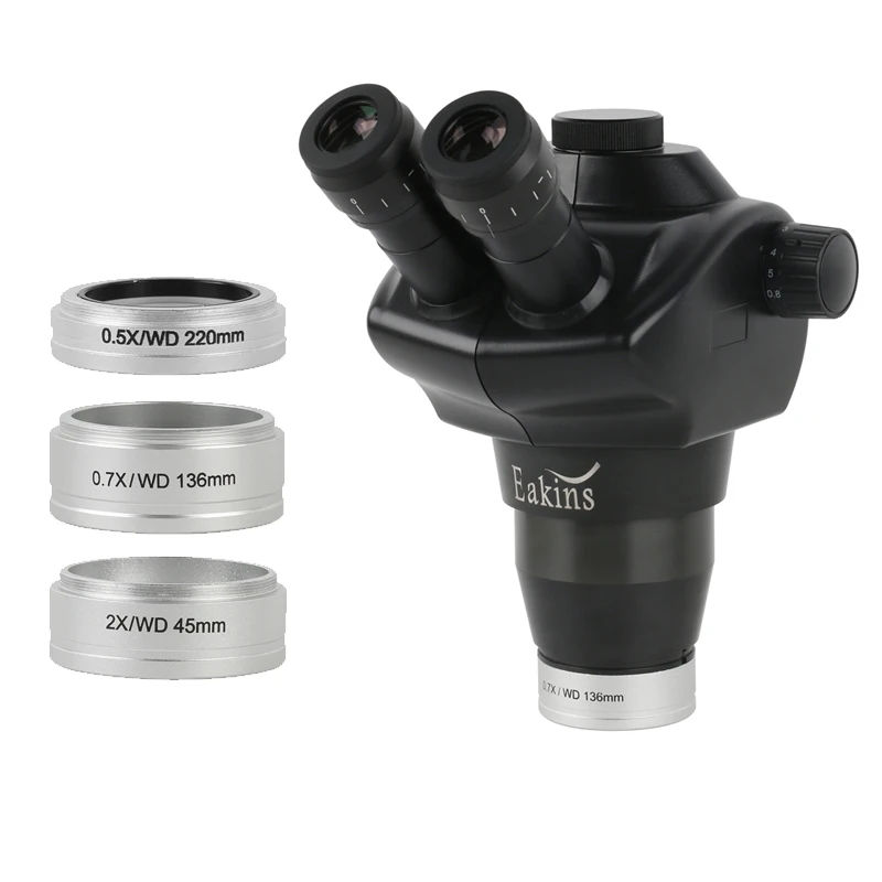 Microscope trinoculaire WD136 WD220, série G-AL, objectif auxiliaire 0,5x 0,7x 2x, lentille Barlow pour Nikon SMZ645 SMZ745 SMZ745T