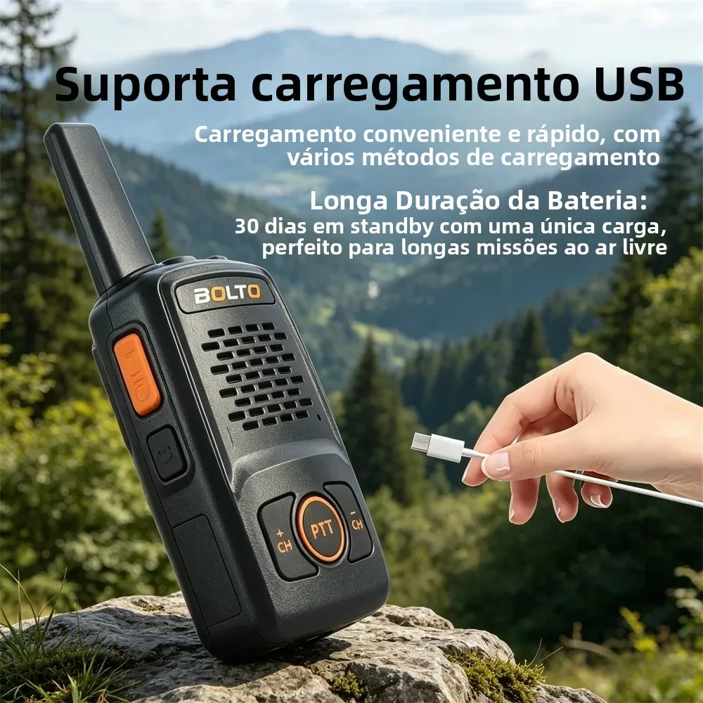 2個セット-ミニウォーキートーキー-充電式-usb-type-c-急速充電-スタンバイ10km-長距離-uhf-16チャンネル-クリアサウンド-双方向無線