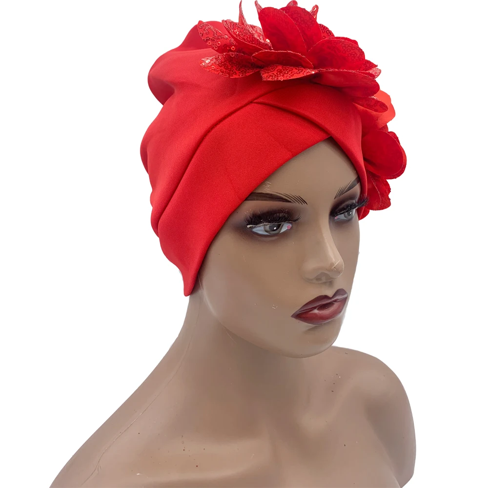 Bonés de turbante com lantejoulas para mulheres, chapéus muçulmanos, chapéu gorro feminino, envoltórios de cabeça africana, chapéu indiano, bandana glitter