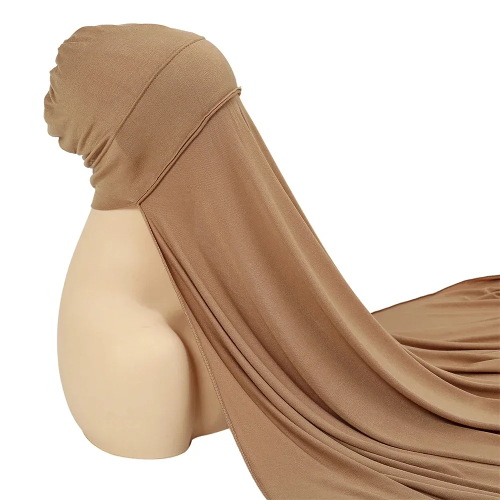 Women Muslim Instant Chiffon Hijab with Jeresy  Cap Hijabs Underscarf Bonnet Scarf Islamic Headscarf Headwrap Turbante