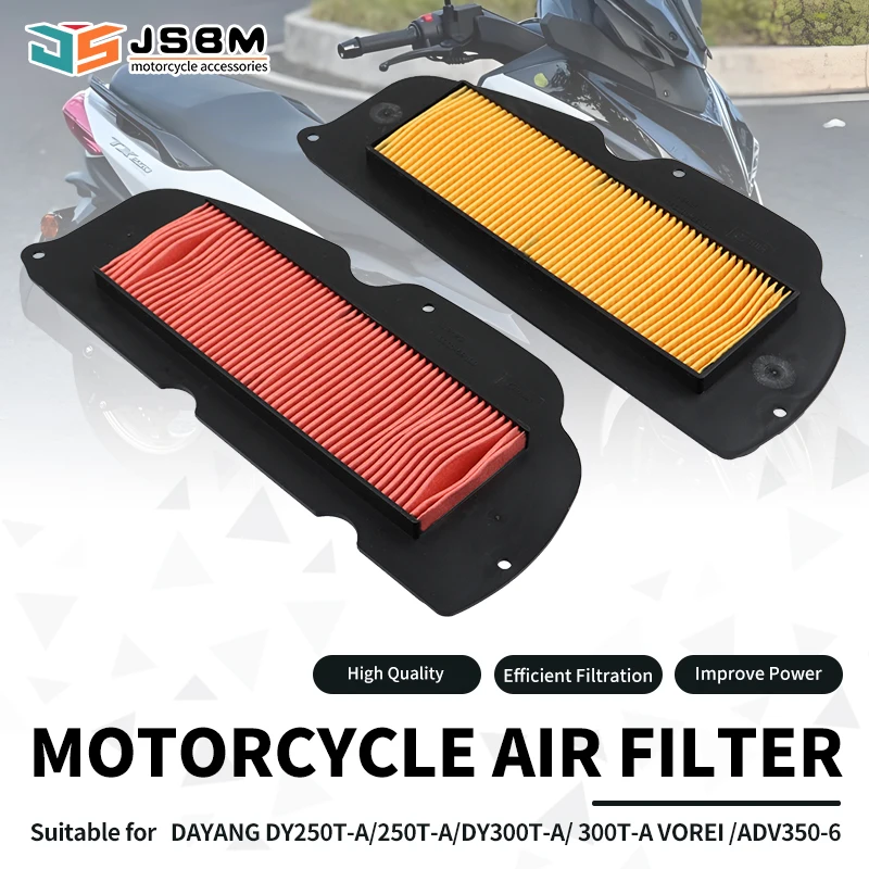 

JSBM Motorcycle Accessories Air Filter For DAYANG DY250T-A 250T-A DY300T-A 300T-A VOREI ADV350-6 Engine Intake Cleaner Element
