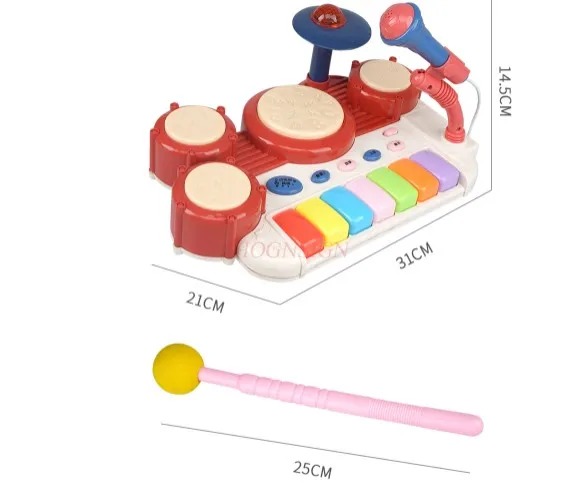 

Детский барабан для захлопывания детская игрушка барабан для захлопывания детская музыка для детей 0-1 лет головоломка для раннего развития Музыкальный барабан джаз барабан