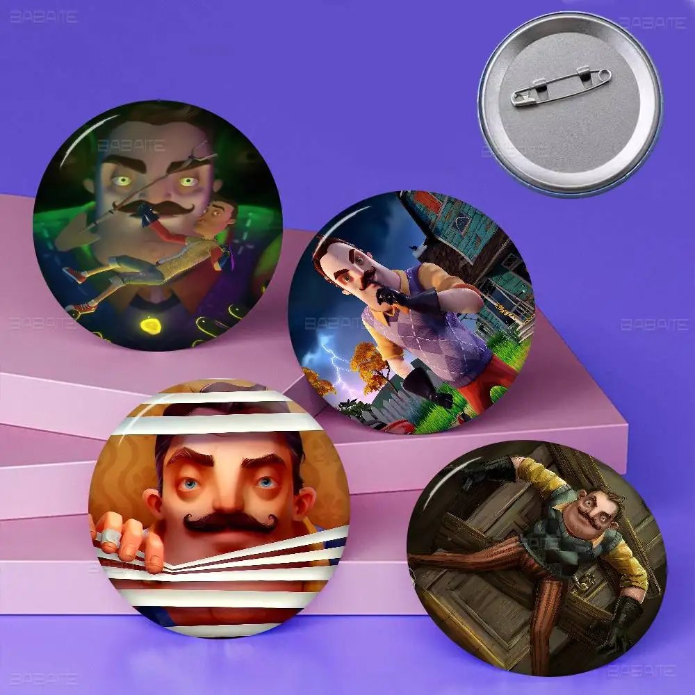 Game Hello N-Neighbor 2 Creative Tinplate Soft Button Pins Animal Icon Brooch Lapel Backpack Badge Accessories Pin