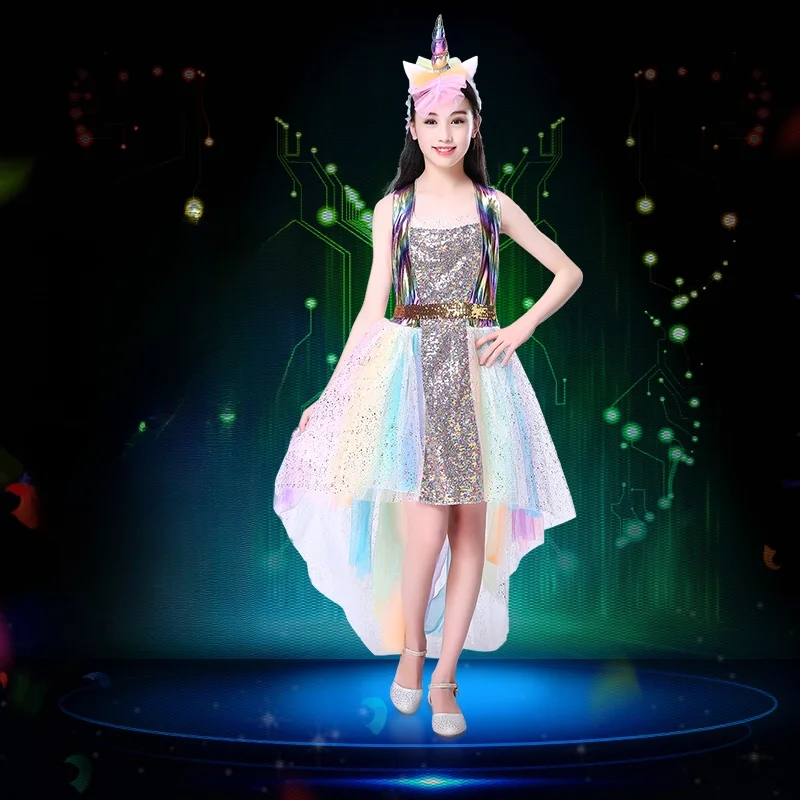 orn Dr Adult Women's Performance Costume loween Rainbow Princ Skirt Stage Outfit Polyester Fiber 00% Ladies Cos...