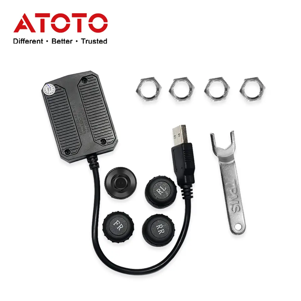 ATOTO USB Tire Pressure Monitoring Sensor System for Compatible Android Car Stereos