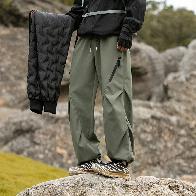 

Зимние съемные брюки на внутреннем пуху «3 в одном», мужские и женские уличные толстые теплые свободные повседневные брюки-карго, спортивные лыжные брюки, брюки
