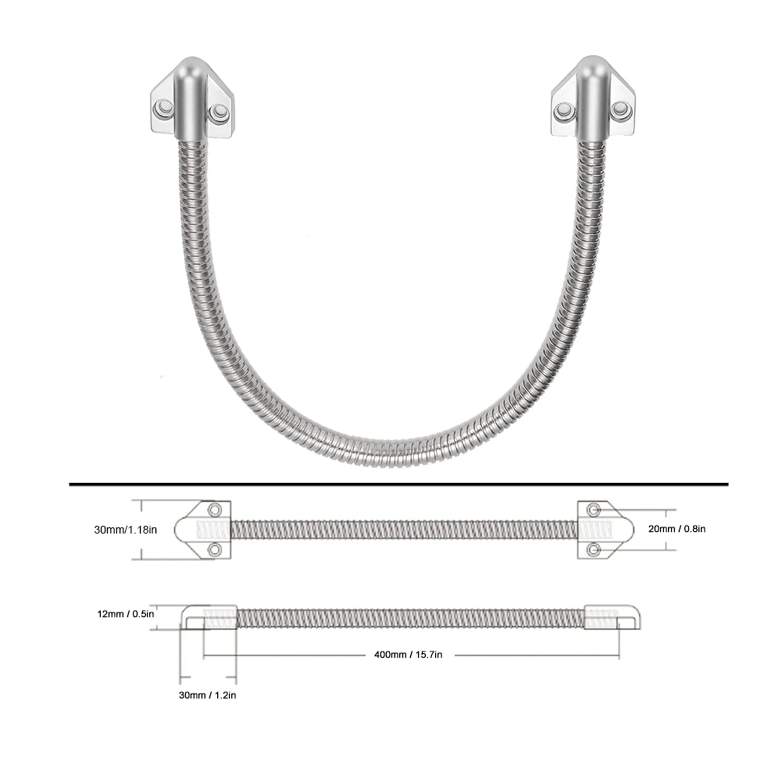 Stainless Steel Door Loop Exposed Mounting Access Control Cable Line Protector Defender with Sleeve for Secure Installation
