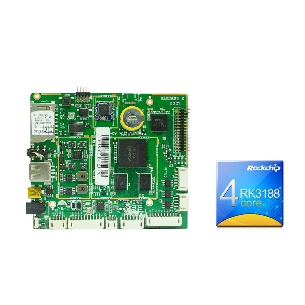 Rockchip Rk3188 Android Motherboard RJ45 WIFI HD LVDS Media Player Pcba Development Pcba Board