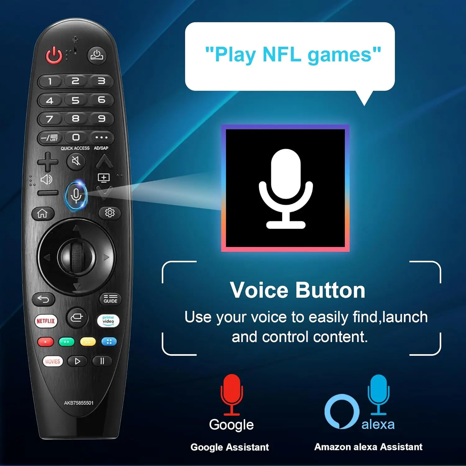 AN-MR20GA AKB75855501 with Voice and Pointer Function Remote Control for LG Smart TV for Many LG Models