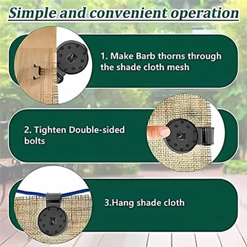 

N11R 100 PCS Shade Cloth Heavy Duty Lock Grip Removable And Reusable Greenhouse Shade Cloth Fix Clamp