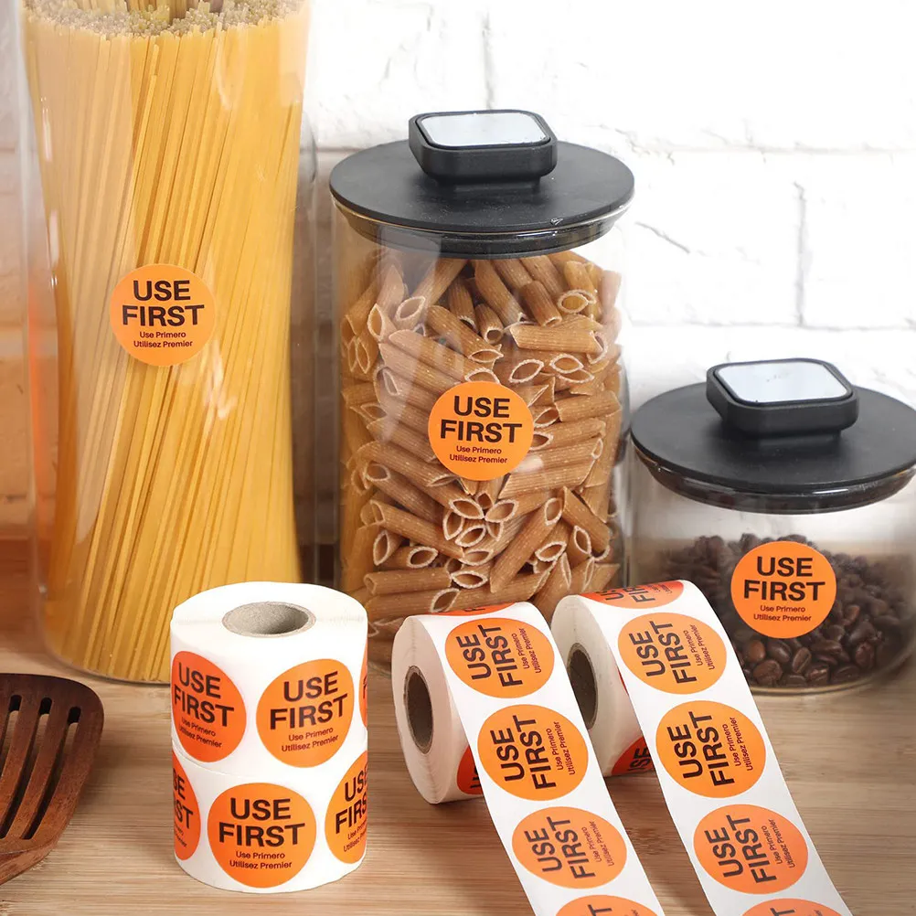 

3 Rolls Inventory Control Labels Self Adhesive Use First Stickers Food Storage Organizer Home Restaurant Kitchen Food Service