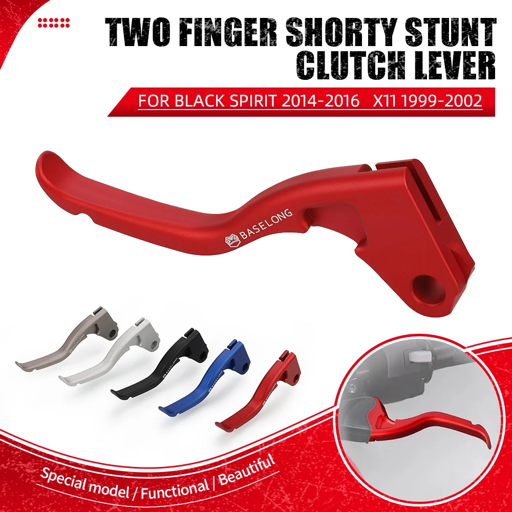 FOR HONDA Black Spirit 2014-2015-2016 X-11 X11 X 11 1999-2000-2001-2002 Shorty Two Finger 10% Force Reduction Stunt Clutch Lever