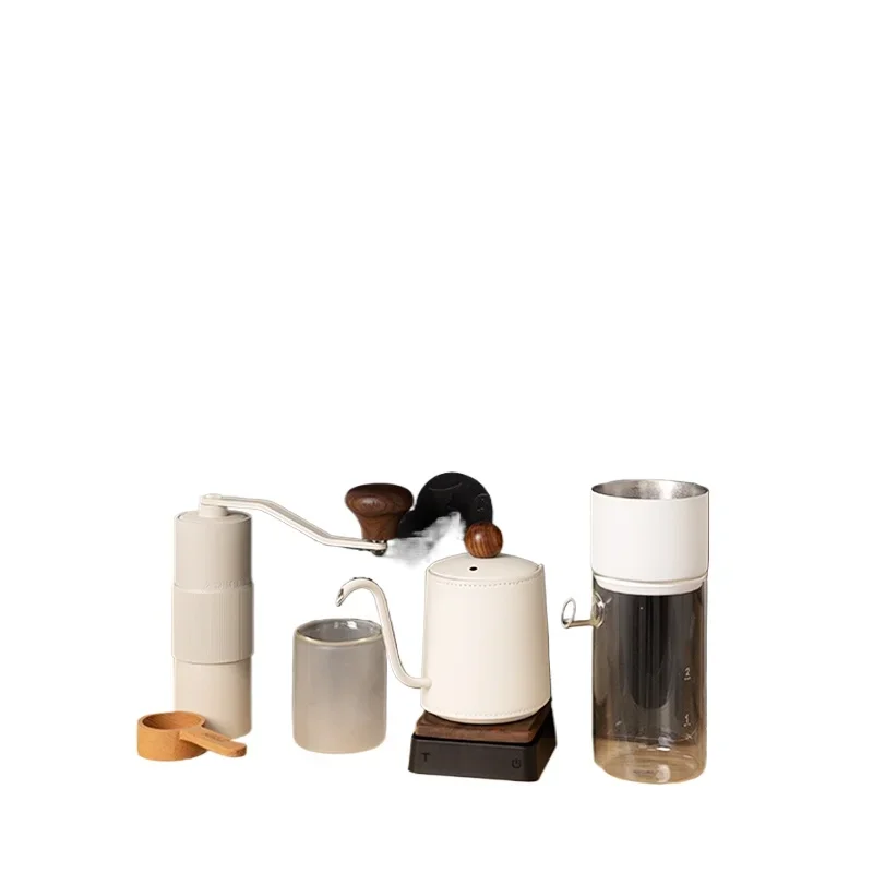 Coffee Pot Set Professional Coffee Grinder Household Hand Wash Pot Glass Dripping Filtering Pot Gift Box