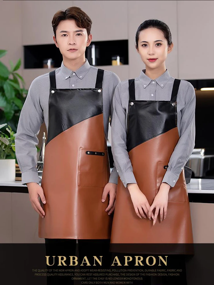 

Commercial Waterproof Work Apron - Heavy Duty PU Coated Easy Wipe Clean for Demanding Hotel Canteen and Kitchen Work