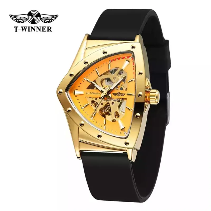 Montre mécanique automatique pour homme, triangle creux, style européen et américain, mode décontractée, livraison gratuite OUTLETS, nouveau gagnant