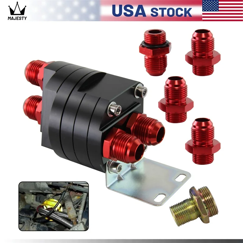 

Universal AN10 & AN8 Oil Filter Cooler Relocation Sandwich Plate Adapter Black