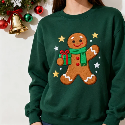 Imagen 2 del producto 2026 nuevo suéter de Navidad feo con gráfico de hombre de jengibre, sudaderas de Navidad con estampado 3D de manga larga a la moda, jerséis informales para vacaciones