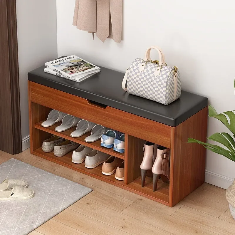 Portable Shoe Rack Seatable Cabinets Entrance Storage Bench Integrated Shoes Cabinets Organizer Household Living Room Furniture