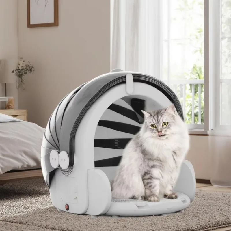 Foldable cat dryer box with high-speed fan temperature control 4-speed automatic pet dryer box pet grooming tool