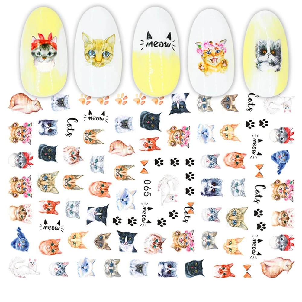 TSC-049 CA-004 Cute bunny Cat Dog 3D Back glue Nail decal Nail sticker Nail decoration Nail art  Nail ornament