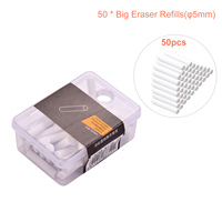 tenwin Portable Electric Eraser Refills 50pcs Dia. 5mm Big Eraser Refills Replaceable Rubbers Stationery Supplies for School