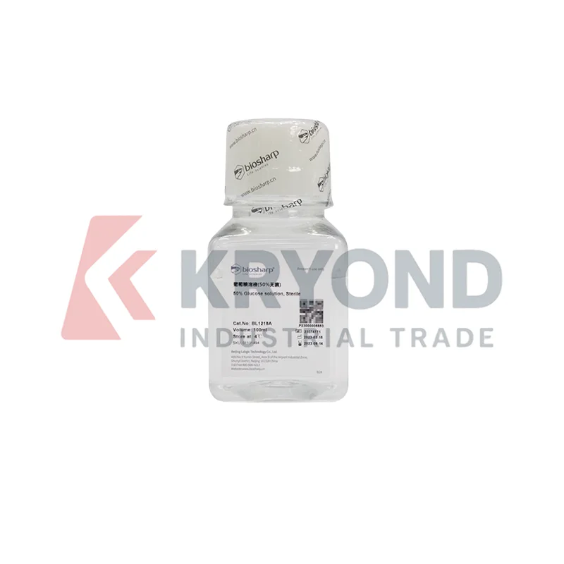 BIOSHARP BL1218A Glucose Solution 50 Percent Laboratory Reagent Solution for Media Preparation Biochemical Research Use 100ml