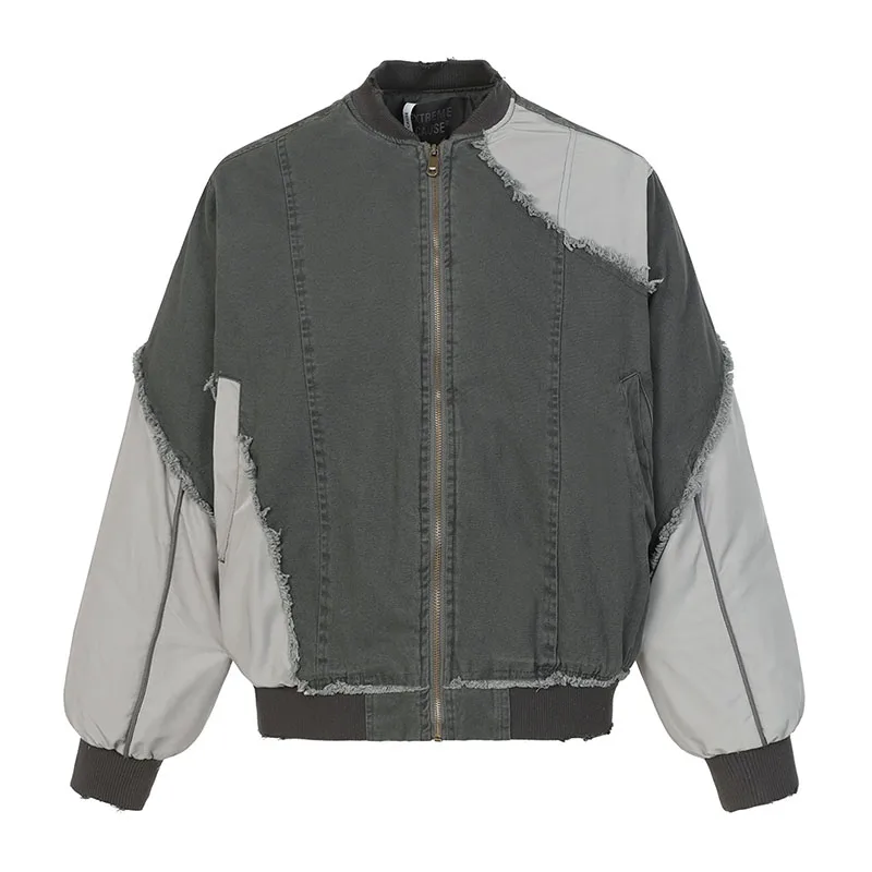 

Винтажная уличная одежда в стиле хип-хоп, бейсбольные куртки Harakuju, верхняя одежда в стиле пэчворк, пальто для мужчин