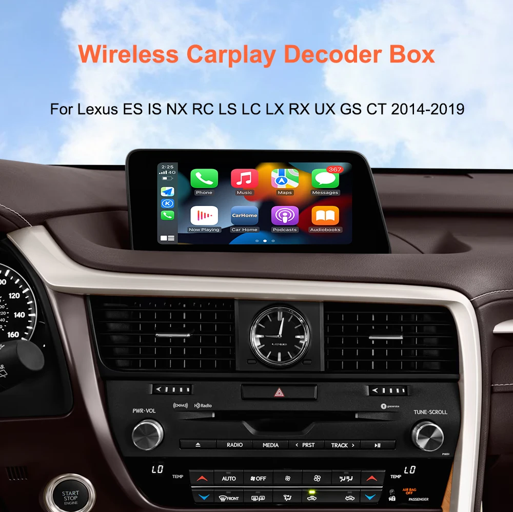 Bonroad Wireless CarPlay Android Auto Modul für Lexus NX RX IS ES GS RC CT LS LX LC UX GX 2014-2019 Mirror Link Airplay Decoder – Detail 2