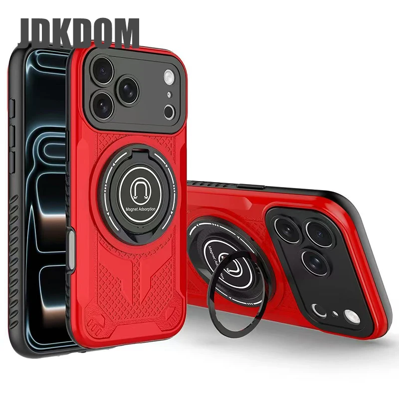 

JDKDOM магнитный противоударный чехол-подставка военного класса для iPhone 17 Air Pro Max, чехол для iPhone 16 Pro Max 16 Plus