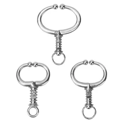 Cattle Nose Ring Stainless Steel Cattle Nose Clamp Bull Cow W Spring Nose Ring for Farm Breeding Accessory