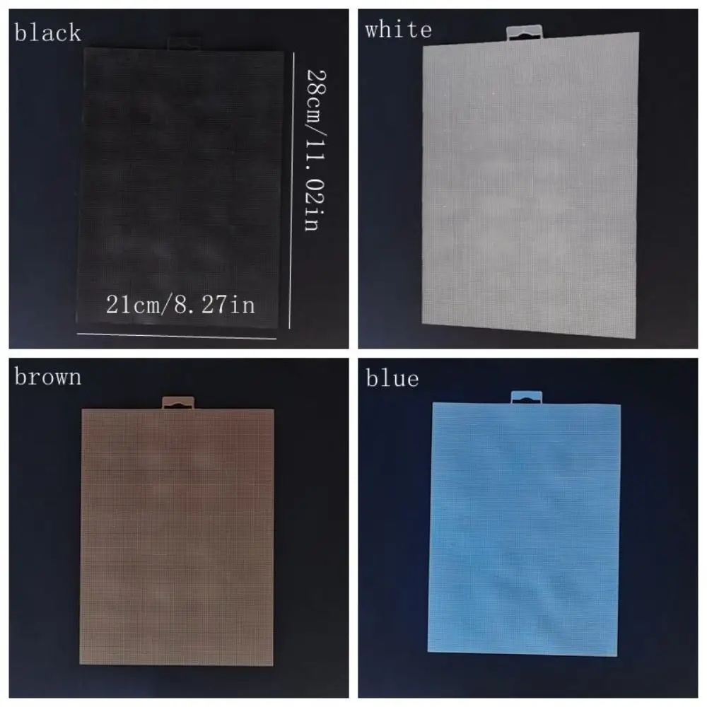 28x21cm Kreuzstich-Leinwand mit Raster 14CT Handgefertigter Stickerei-Stoff mit Gitter Praktische Quadratische Plastik-Leinwand für Zuhause – Detail 2