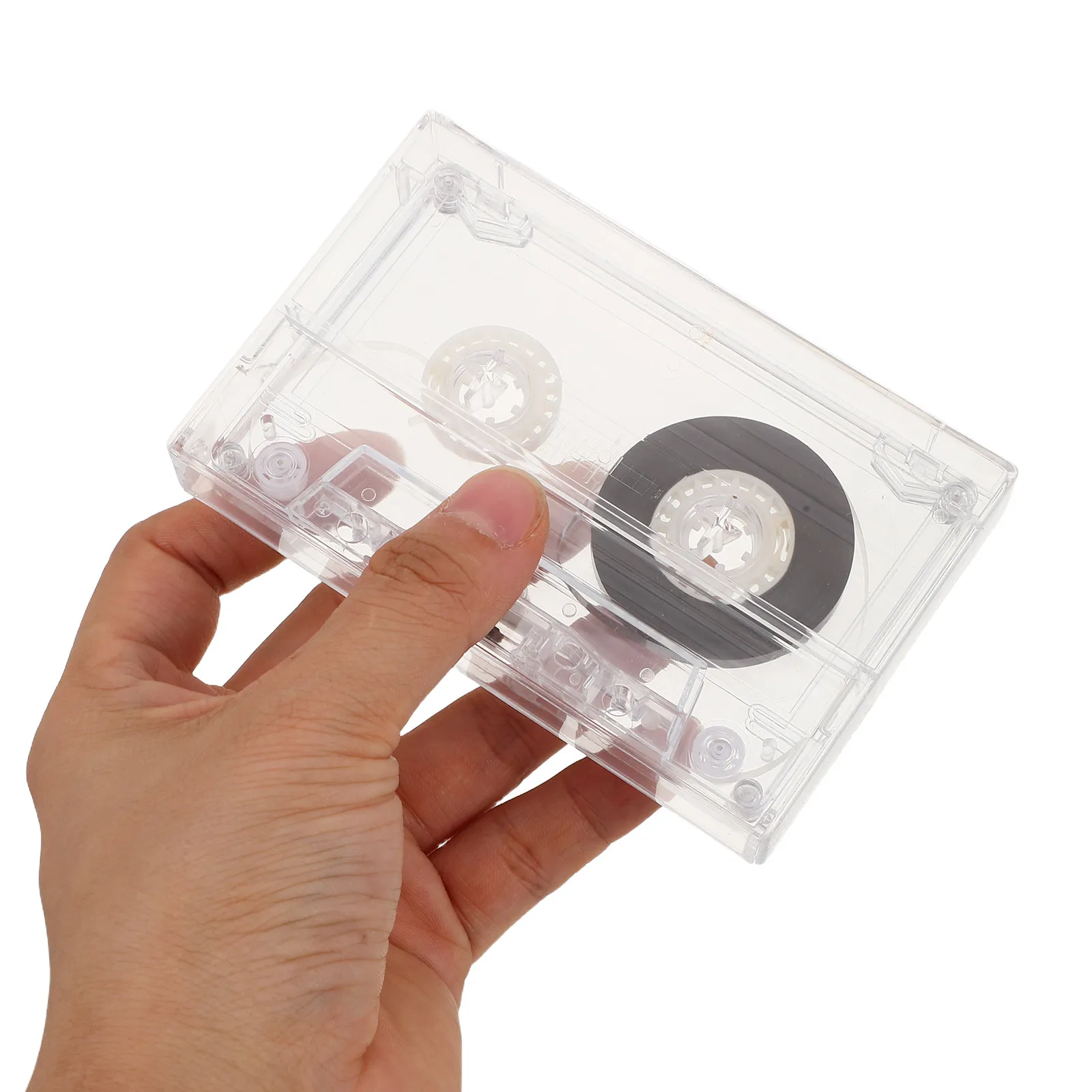 5Set Blank Cassette Tape 45 Minute Audio Cassettes Reusable Recorder for Language Learning Lectures Meetings with Clear Storage