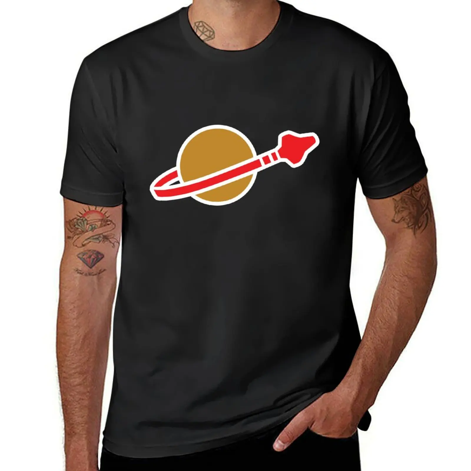 

Classic Space Logo T-Shirt summer top plain t shirts for men