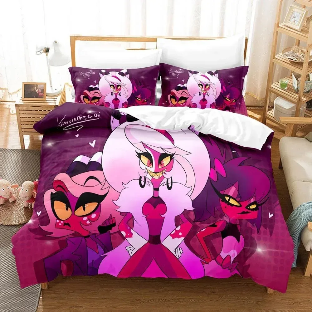 3D Printed Helluva Boss 3D NEW Duvet Cover Pillowcase Bedding Set Adult Boy Girl Bedroom Decoration Children Single Double Large