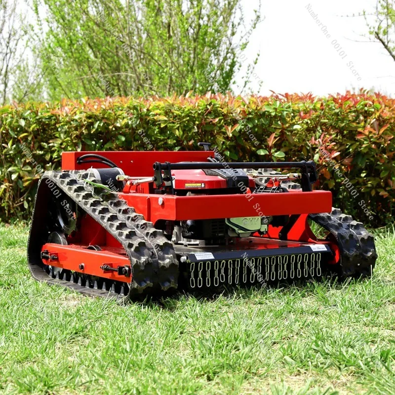 Crawler lawn mower, intelligent remote control lawn mower, river embankment slope lawn mower
