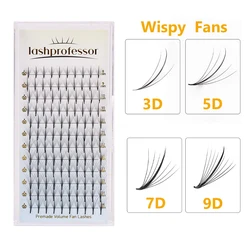 3D-9D Wispy Premade Fans Base a punta Russia Volume ciglia finto visone Easy Fan Lashes Extension ciglia a stelo lungo a punta