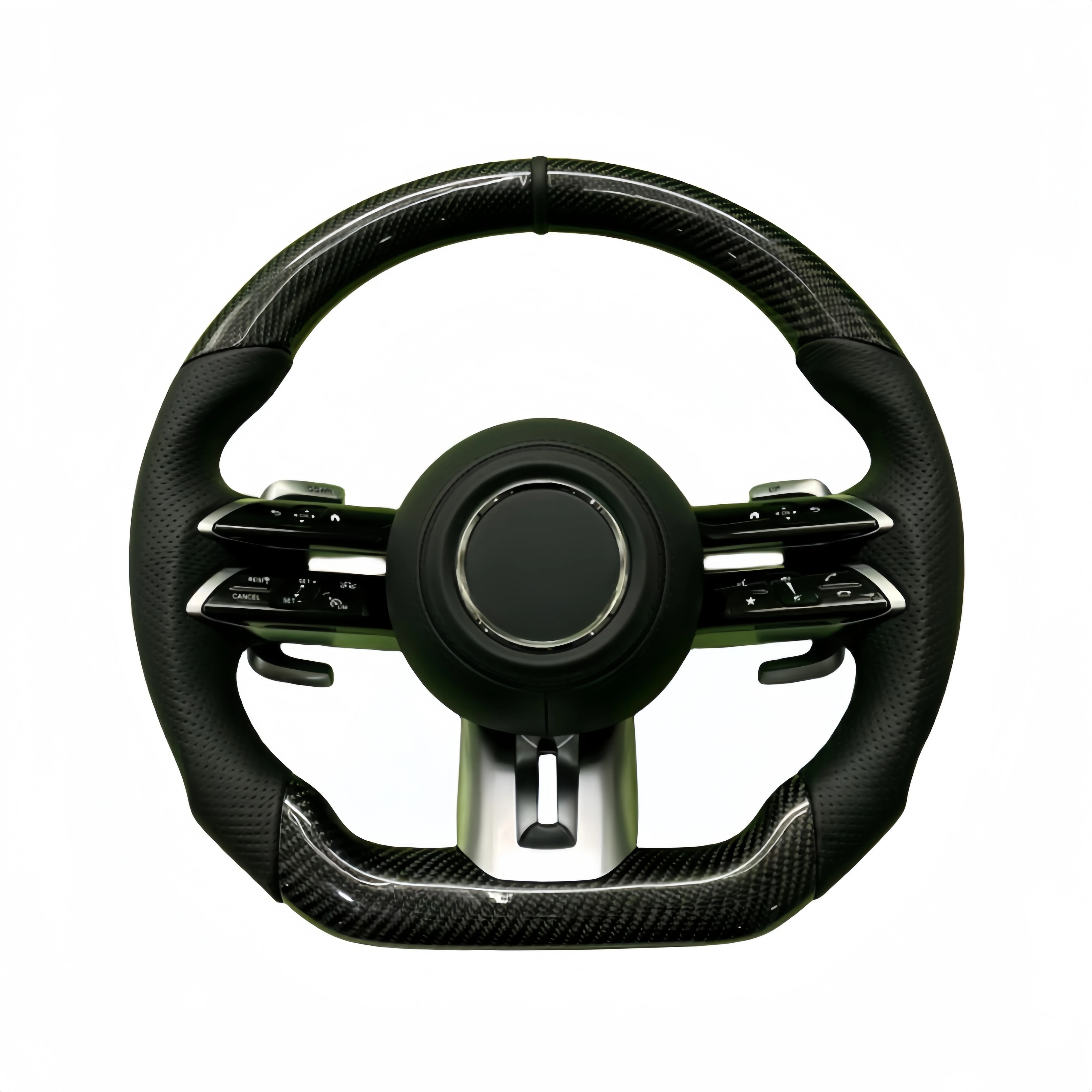 

Custom steering wheel for Mercedes benz C GLE GLS CLS CLA W205 W213 W222 carbon fiber LED car steering wheel dashboard