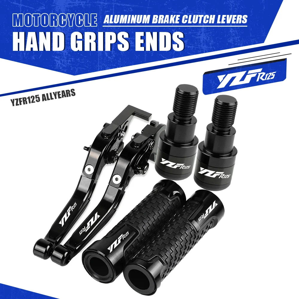 

Motorcycle CNC Aluminum adjustable Brake Clutch Lever Handlebar Handle Grips Ends For YAMAHA YZFR125 YZF R125 YZF-R125 all years