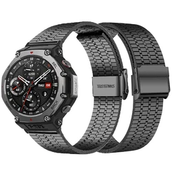 Metal Strap For Amazfit T-REX 3 Stainless Steel Watchband For Amazfit T Rex3 Wristband For amazfit t-rex 3 Bracelet Correa reloj