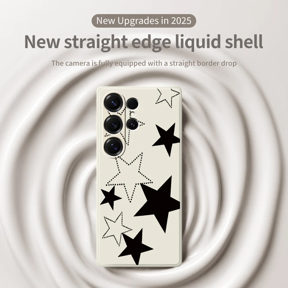 スターパターンのスマホケース Samsung Galaxy S25 S24 S23 S22 S21 S20 Ultra Plus S10 Plus S24FE S23FE S22FE S21FE S20FE ソフトカバー対応